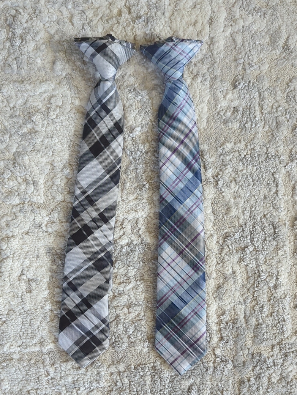 Plaid Slim Tie Set